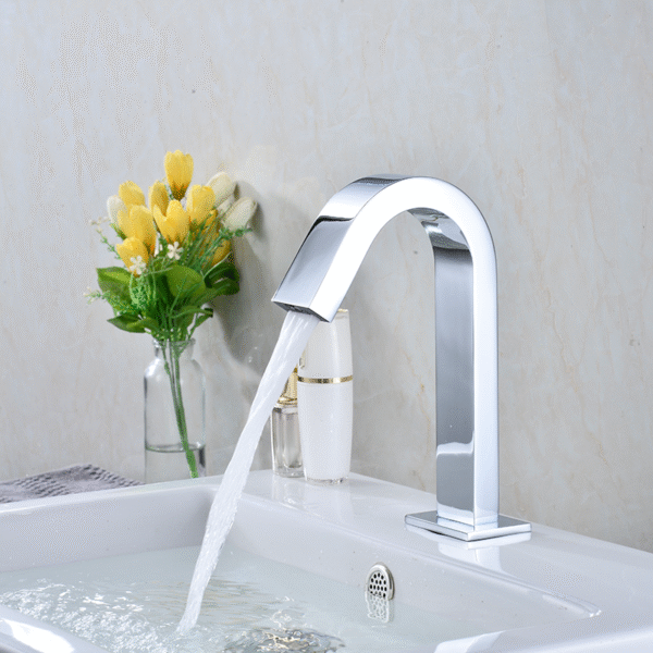 Modern Single-Hole Automatic Sensor Basin Faucet for Bathrooms Water Saving Touch-Free Design - Image 2