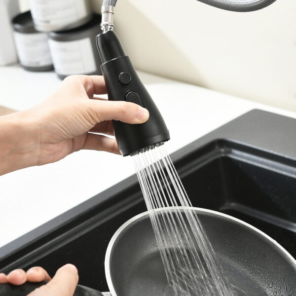 Single-Handle Smart Sensor Kitchen Faucet in Black for Single-Hole Installation - 图片 2