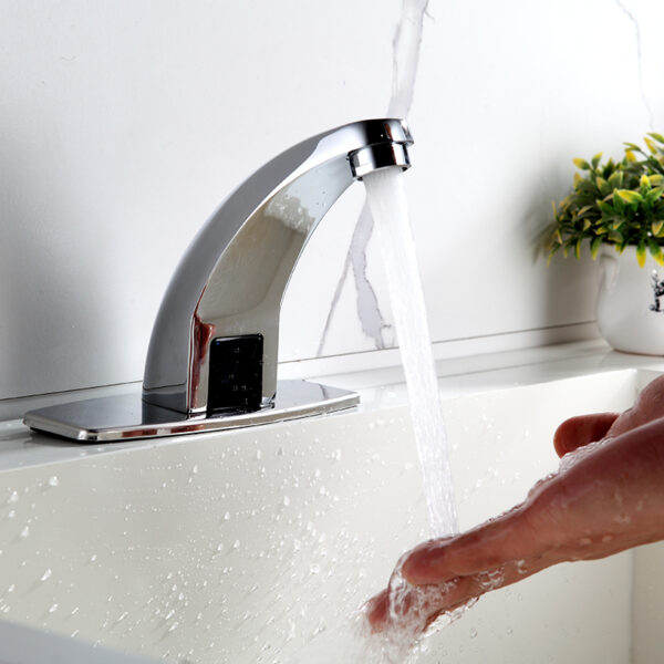 Modern Design Intelligent Infrared Sensing Tap Sensor Basin Faucet for Kitchen Bathroom Hot Cold Water Faucet Accessories