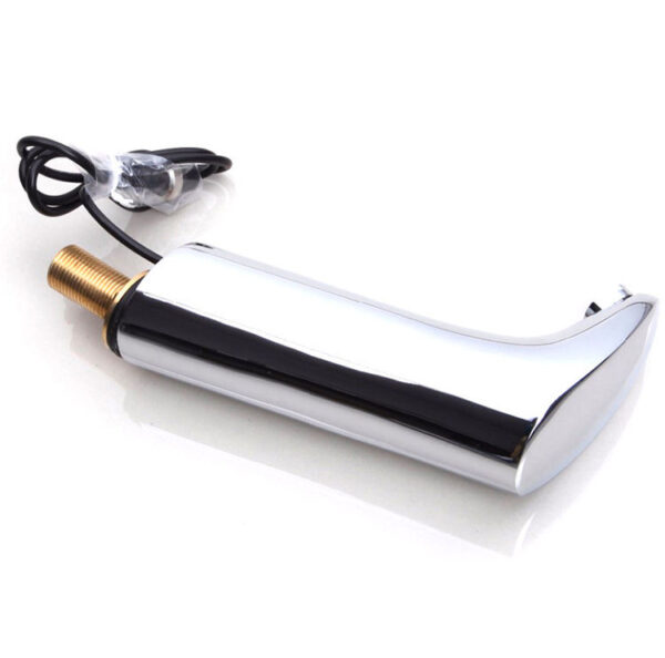 Modern Bathroom Automatic Infrared Sensor Faucet Water-Saving Single-Hole Mount Brass Brush Finish - Image 4