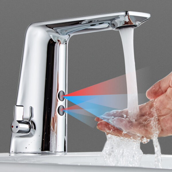 Lavas del fregadero de la cuenca del fregadero de la lavabo del grifo de Washbasin grúa fría torneira da bacia emergente desagüe sensor inteligente grifo de baño - Imagen 2