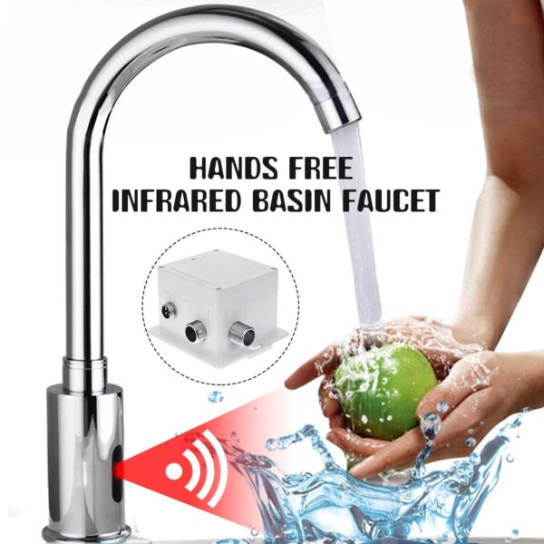 Intelligent Sensor Automatic Touchless Infrared Sink Faucet for Kitchen and Bathroom - Slika 3