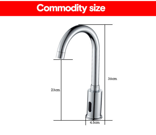 Intelligent Sensor Automatic Touchless Infrared Sink Faucet for Kitchen and Bathroom - Slika 6