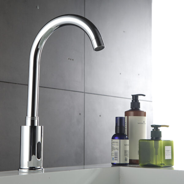 Modern Design Electric Automatic Smart Touchless Kitchen Bathroom Faucet Zinc Ceramic Single-Hole Kitchen Sink Pull Sensor - Image 3