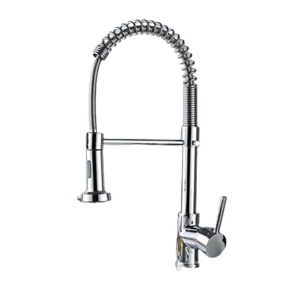 Finnian Kitchen Faucet Stainless Steel Double-Handle Wall Mounted Basin Faucet for Sink Pull Out Spray for Restaurants Hotels - Изображение 2