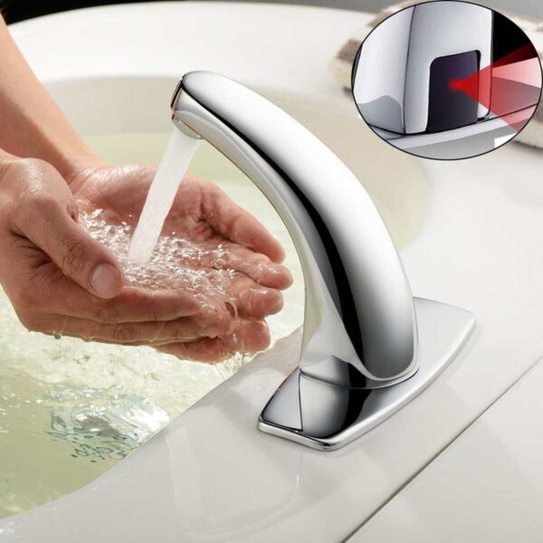 Sensor Faucet Deck Mount Automatic Infrared Smart Inductive Water Tap Kitchen Bathroom Sink Faucets  Touch Hands Free Water Tap - 图片 6