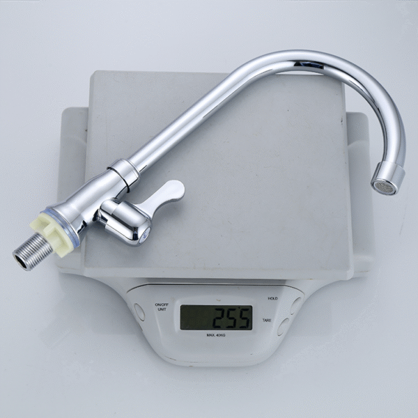 Modern 360 Degree Rotating Single Cold Kitchen Faucet 1-Hole Wall Mount for Hotels - Image 3
