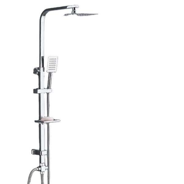 OEM Rain Pink Rose Concealed Curtain Polished Chrome Bathroom Shower Set Single Handle Soft Spray Pattern Ceramic for Hotels