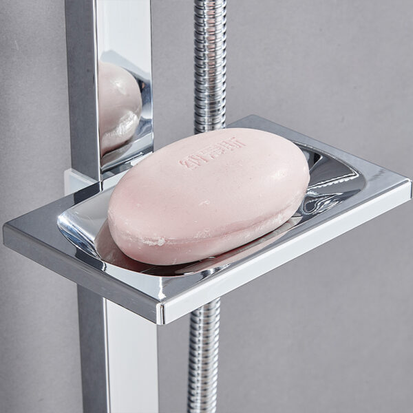 OEM Rain Pink Rose Concealed Curtain Polished Chrome Bathroom Shower Set Single Handle Soft Spray Pattern Ceramic for Hotels - Image 3