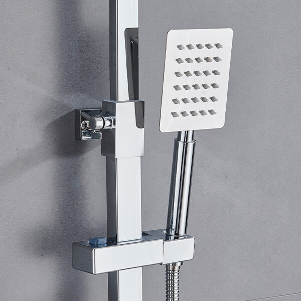 OEM Rain Pink Rose Concealed Curtain Polished Chrome Bathroom Shower Set Single Handle Soft Spray Pattern Ceramic for Hotels - Image 4