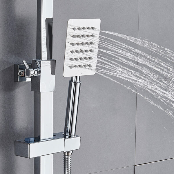 OEM Rain Pink Rose Concealed Curtain Polished Chrome Bathroom Shower Set Single Handle Soft Spray Pattern Ceramic for Hotels - Image 5