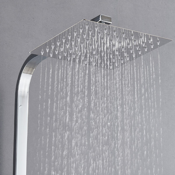 OEM Rain Pink Rose Concealed Curtain Polished Chrome Bathroom Shower Set Single Handle Soft Spray Pattern Ceramic for Hotels - Image 6