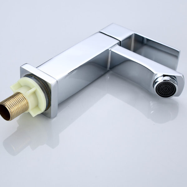 Modern Chrome Single-Handle Cold Water Basin Faucet Deck Mounted Ceramic Zinc Material for Hotels or Luxury Bathroom Design - Image 2