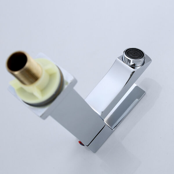 Modern Chrome Single-Handle Cold Water Basin Faucet Deck Mounted Ceramic Zinc Material for Hotels or Luxury Bathroom Design - Image 4