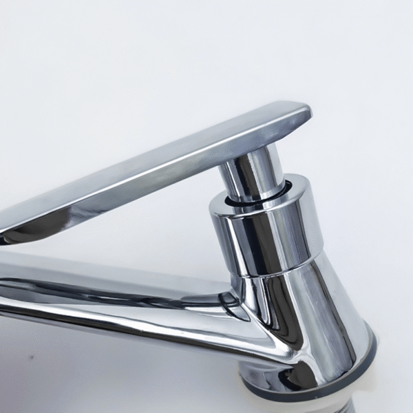 Single Hole Square Basin Faucet Graphic Design Modern Contemporary Ceramic Hotel Zx Polished Kitchen Hot Cold Water Deck Mounted - Image 5