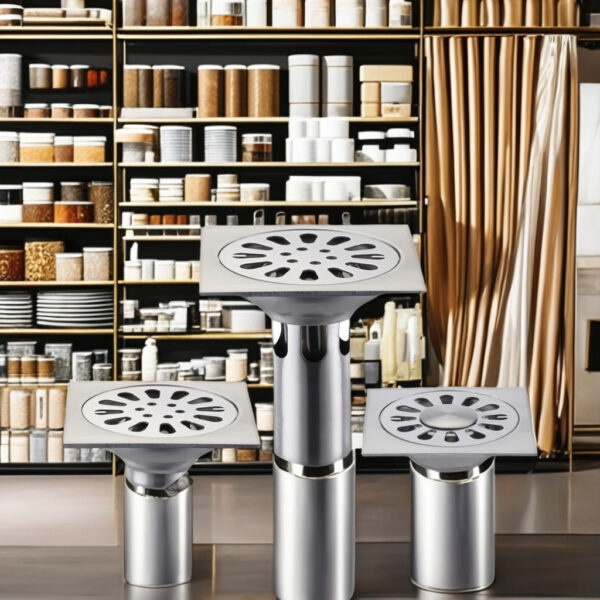 Modern 304 Stainless Steel Silver Bathroom Accessory Sanitary Hardware Washing Machine Floor Drain - Image 3