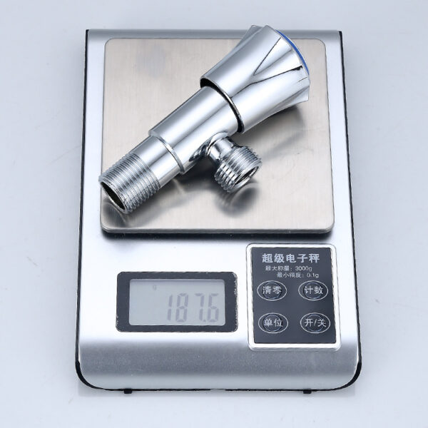 China-made Oval Type CP Taps for Bathroom Ms and Ss Material Angle Valve Shower for Water Media - 图片 2