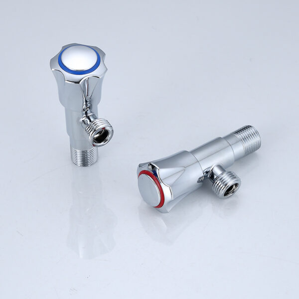 China-made Oval Type CP Taps for Bathroom Ms and Ss Material Angle Valve Shower for Water Media - 图片 3