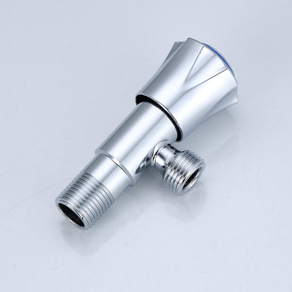 China-made Oval Type CP Taps for Bathroom Ms and Ss Material Angle Valve Shower for Water Media - 图片 4