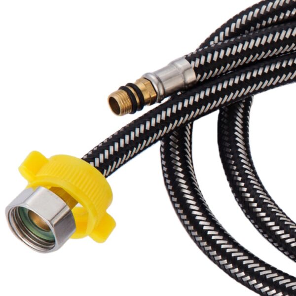 Modern Design Nylon and Stainless Steel Flexible Braided Hose ABS Plumbing Faucet with Mixed Weaving for Contemporary Decors