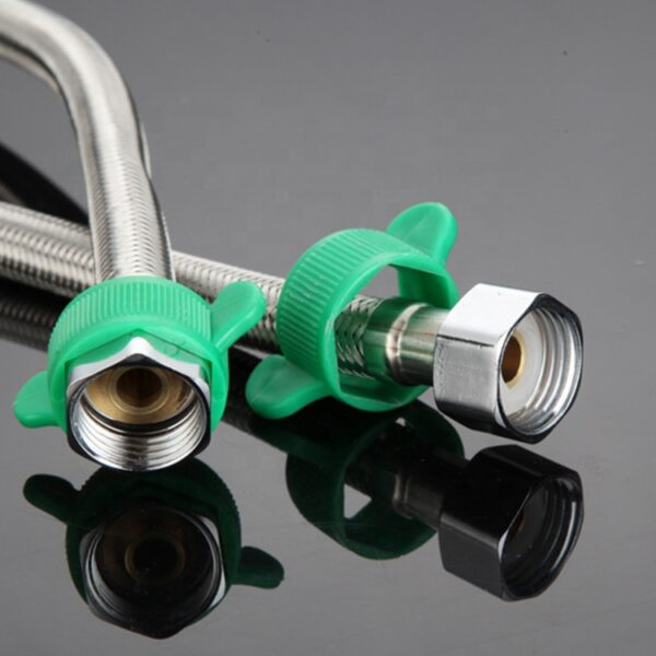 Brass Nut Flexible Stainless Steel Shower Kitchen Plumbing Hose Water Heater Hoses - Image 4