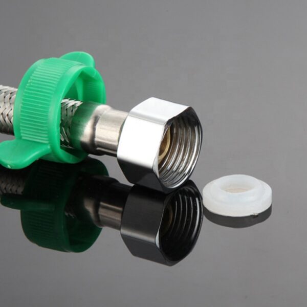 Brass Nut Flexible Stainless Steel Shower Kitchen Plumbing Hose Water Heater Hoses - Image 5