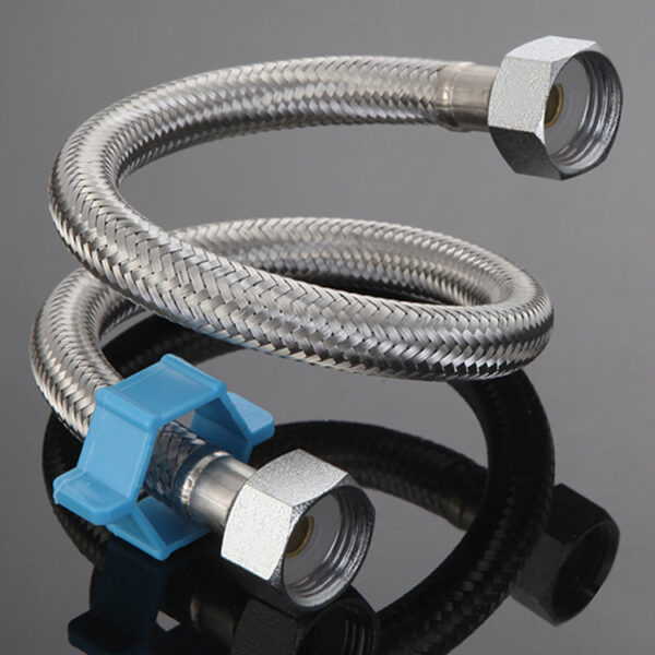 EPDM Double-Lock Sanitary Braided Hose 304 Stainless Steel Modern F1/2*F1/2 35cm Bathroom Toilet OEM Brushed Knitted Plumbing - Image 2
