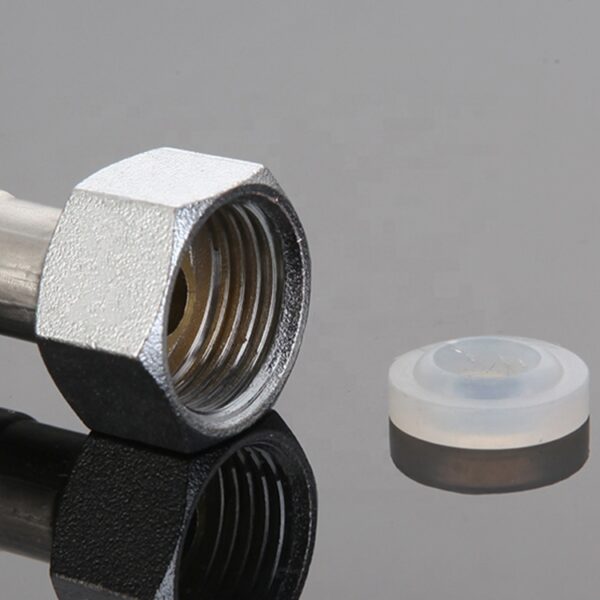 EPDM Double-Lock Sanitary Braided Hose 304 Stainless Steel Modern F1/2*F1/2 35cm Bathroom Toilet OEM Brushed Knitted Plumbing - Image 3
